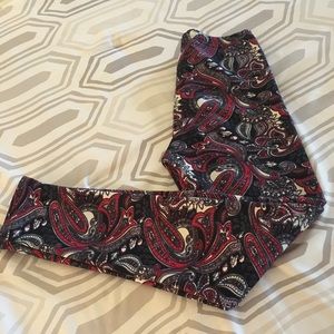 Paisley Fleece-lined Leggings